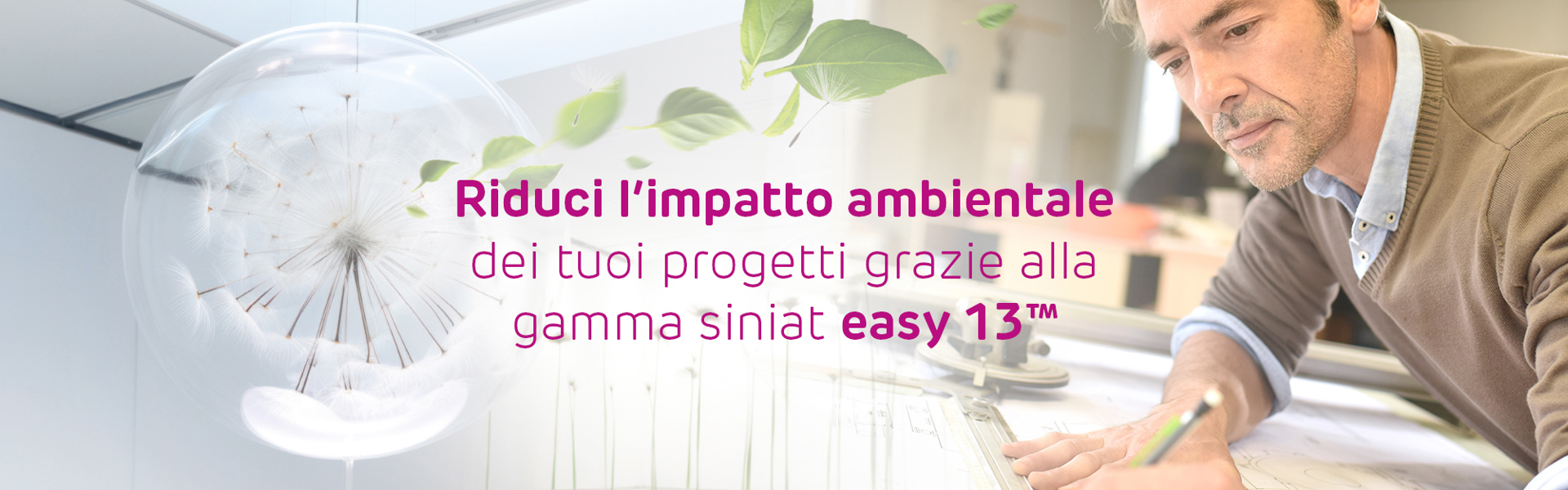 Banner landing page siniat easy 13™ per progettisti